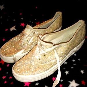 Kate Spade Gold Keds
